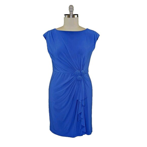 JONES NEW YORK Sheath Dress with Rosette Trim - Picture 1 of 16